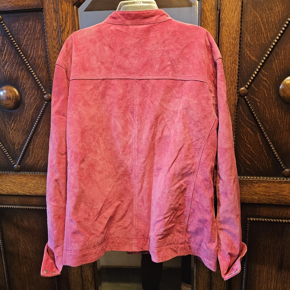 Pink suede jacket